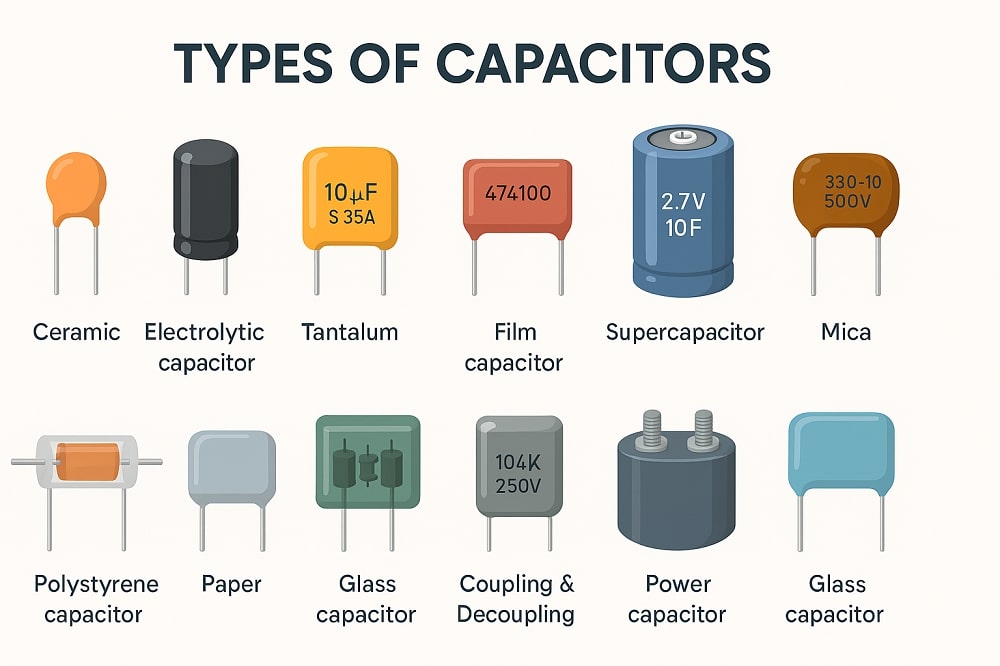 Types of Capacitors Image