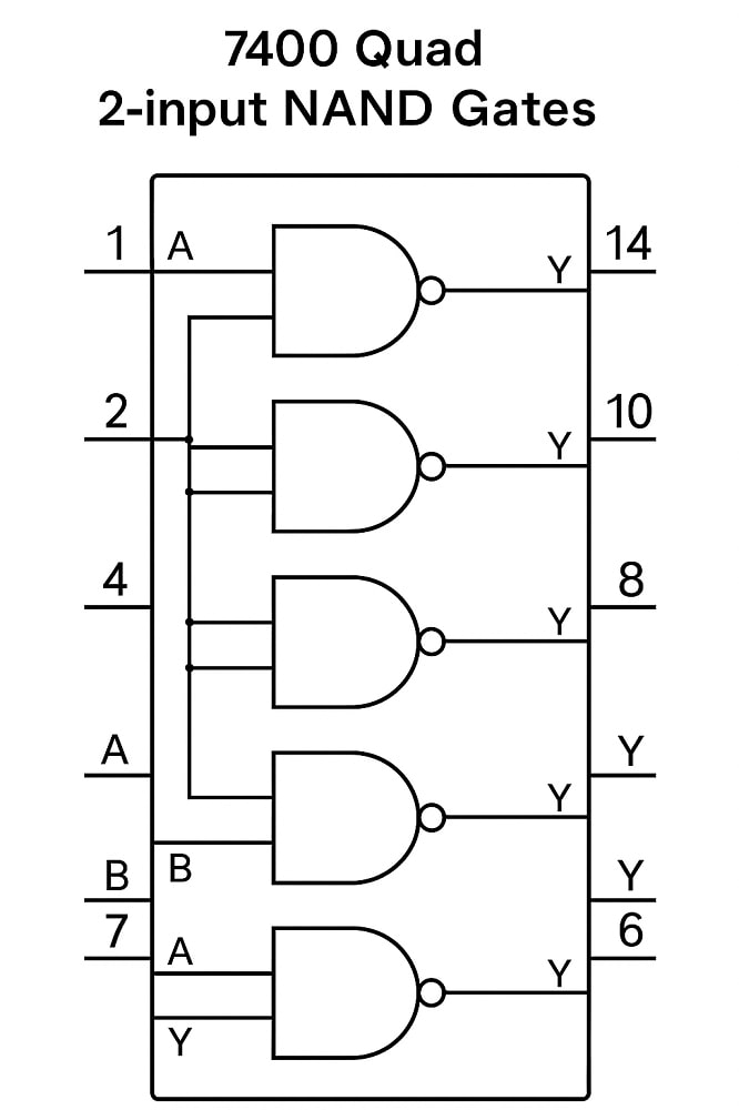 7400 Quad 2-input NAND Gates Image